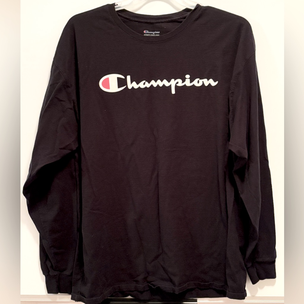 Champion Black Long Sleeve Tee